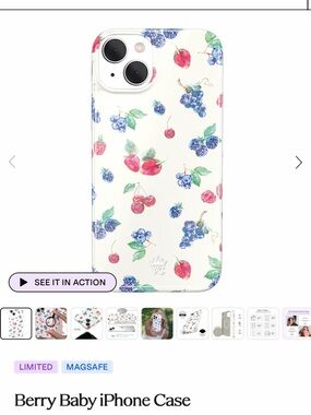 Velvet Caviar Berry Print iPhone 15 Case